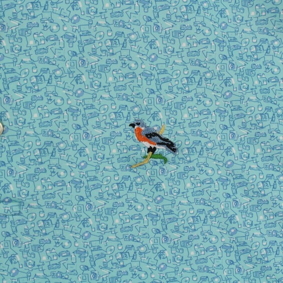 Peter Millar Polo Shirt Mens L Blue Vinyl & Whiskey Performance Summer Comfort - Picture 4 of 9